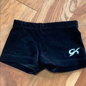 GK CM child medium velvet shorts gymnastics dance